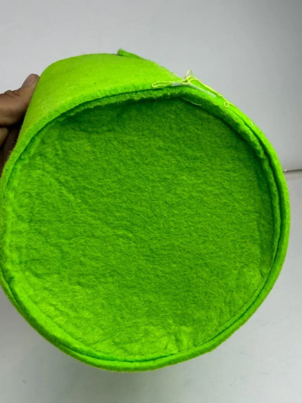 Easter Bunny Felt Basket Green Bowtie Kids Party Favor Treat Storage Bag Tote